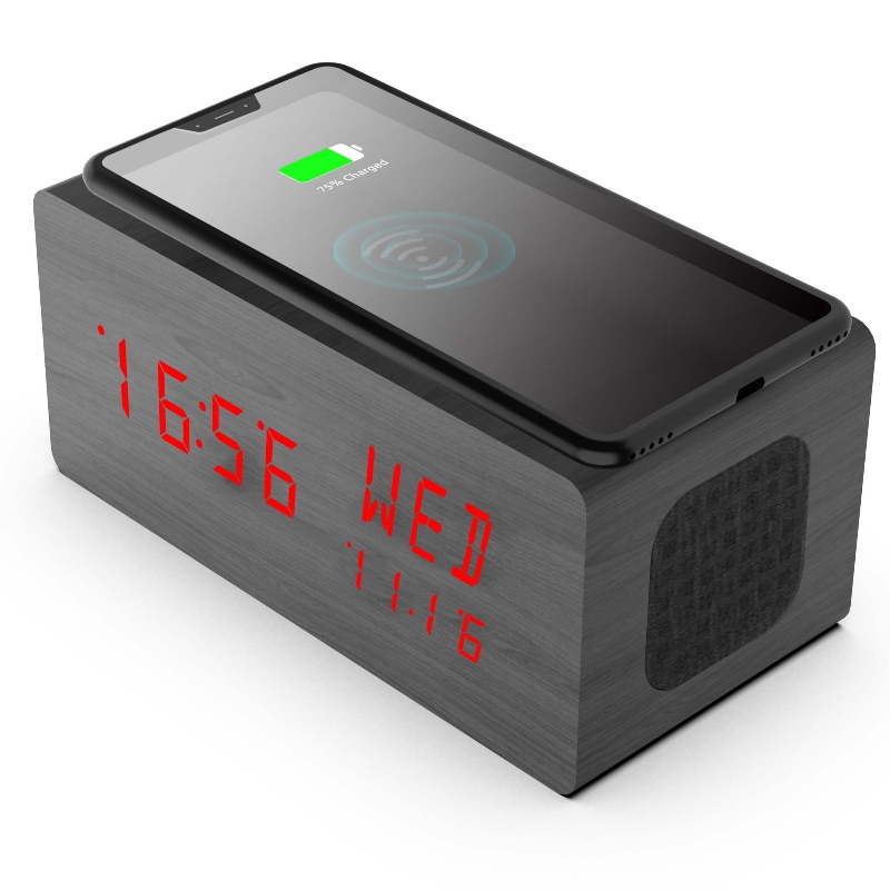 FB-CR8J780x Radio d\'horloge Bluetooth avec chargeur sans fil Qi